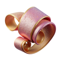 vibrant rustic Ribbon Curl Pink Decorative Isolated for Gift Wrapping exclusive png