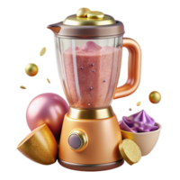 magnificent abstract Smoothie Blender with Ingredients Transparent for Health Blogs high resolution png