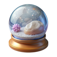 beautiful creative Snow Globe Winter Scene Christmas Decor Isolated png