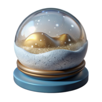 vibrant artistic Snow Globe Winter Scene Christmas Decor Isolated high resolution png