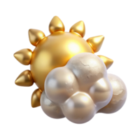 impressive rustic Sun with Clouds Transparent for Partly Cloudy Days premium png