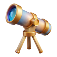 serene vintage Telescope Astronomy Equipment Isolated for Stargazing detailed png