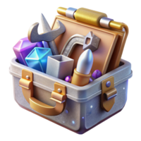 beautiful artistic Toolbox Open with Tools Wrenches Transparent Construction Equipment high quality png