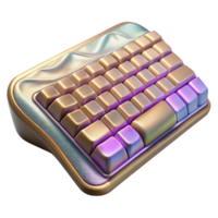 elegant abstract Virtual Keyboard Cutout for Interactive Projects premium png