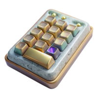 serene artistic Virtual Keyboard Cutout for Interactive Projects genuine png