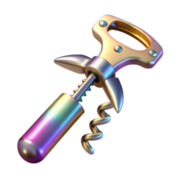 impressive minimalist Wine Opener Corkscrew gold Tool Isolated for Wine Enthusiasts original png
