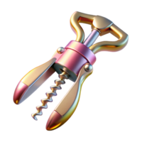 elegant artistic Wine Opener Corkscrew gold Tool Isolated for Wine Enthusiasts professional png