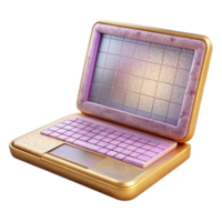 elegant modern Wireframe Laptop Computer Mockup Cutout for Web Design high resolution png