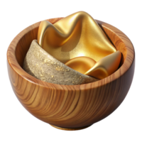 elegant minimalist Wooden Salad Bowl Empty Transparent for Healthy Food Blogs exclusive png