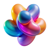 elegant artistic A dynamic composition of overlapping, translucent shapes, in vibrant, gradient colors, illuminated by a soft, diffused light, with a fluid, abstract expressionist style authentic png