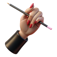 impressive abstract A woman's hand with long, painted nails holding a cigarette holder, elegant noir style high resolution png
