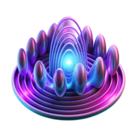 magnificent classic A field of pulsating, energy waves, radiating inwards, illuminated by a vibrant, neon light, with a psychedelic, op-art style 4K png