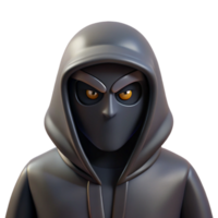 sereno criativo uma mascarado figura à espreita dentro a sombras, ameaçador noir estilo exclusivo png