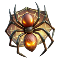 elegant modern A cunning Anansi spider spinning a web of intricate design, illuminated by the soft glow of fireflies. Tribal art style 4K png
