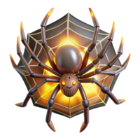impressive modern A cunning Anansi spider spinning a web of intricate design, illuminated by the soft glow of fireflies. Tribal art style original png
