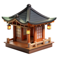 impressive artistic Japanese tea house, traditional design, wooden structure, soft diffuse light, zen style, digital art, original png