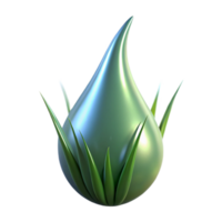 elegant modern A single raindrop on a blade of grass, macro photography, reflective lighting professional png