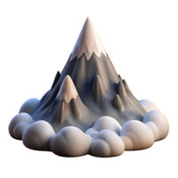 impressive artistic A majestic mountain peak piercing through the clouds, dramatic lighting, realistic style original png