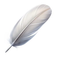 beautiful artistic A single perfect white feather floating in the air, soft lighting, minimalist style authentic png
