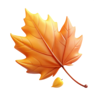 magnificent artistic A single leaf falling from a tree, autumn colors, soft lighting high quality png