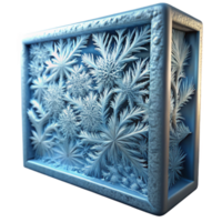 magnificent creative A close-up of frost forming on a window pane, intricate patterns, winter photography genuine png