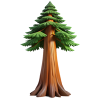 stunning artistic A giant sequoia tree towering over a forest, majestic and ancient, landscape photography authentic png