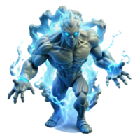 wonderful classic A powerful elemental with body made of swirling water, controlling a raging storm, illuminated by flashes of lightning. Fantasy art, dynamic style original png