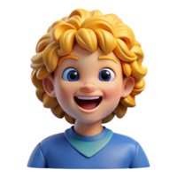 beautiful minimalist Portrait of a mischievous child with curly blonde hair, a gap-toothed grin, and bright blue eyes, lit by natural sunlight filtering through a window, Impressionist style genuine png