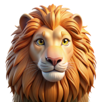 serene minimalist Portrait of a majestic lion with a flowing mane and a regal expression, lit by warm golden sunlight, realistic animal portrait style exclusive png