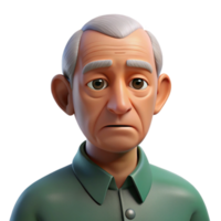 vibrant abstract Close-up portrait of an elderly man with deep wrinkles and a thoughtful expression, lit by a single overhead light source, hyperrealistic style exclusive png
