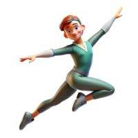 wonderful traditional Portrait of a dancer in mid-leap, dynamic motion blur, Art Deco style original png