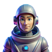 extraordinary abstract Portrait of an astronaut in a spacesuit, ethereal cosmic lighting, science fiction style exclusive png