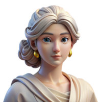 magnificent minimalist Portrait of a Greek goddess with flowing robes and a serene expression, soft sunlight, classical art style exclusive png