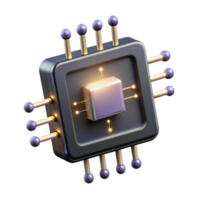 magnificent artistic A single microchip emitting binary code as beams of light, dark background, abstract digital art, original png