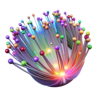 magnificent rustic Intricate network of fiber optic cables pulsing with multicolored light, long exposure photography, cyberpunk, exclusive png