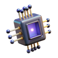 magnífico criativo uma solteiro microchip emitindo binário código Como feixes do luz, Sombrio fundo, abstrato digital arte, detalhado png