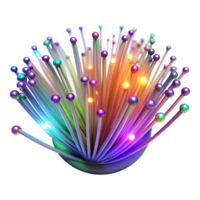 dramatic contemporary A single microchip emitting binary code as beams of light, dark background, abstract digital art, detailed png