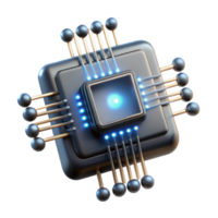 vibrant traditional A single microchip emitting binary code as beams of light, dark background, abstract digital art, high resolution png