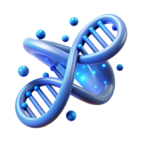 wonderful modern A DNA strand transforming into binary code, glowing blue lighting, scientific illustration, authentic png