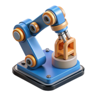 magnificent abstract A robotic arm assembling a complex microchip, studio lighting, hyperrealistic, authentic png