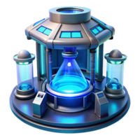 magnificent traditional A futuristic laboratory filled with advanced technology, cool blue lighting, science fiction, high resolution png