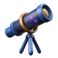 magnificent artistic A telescope observing distant galaxies, starry night sky lighting, astronomical photography, authentic png
