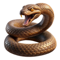 elegant creative A coiled rattlesnake ready to strike, close-up shot with dramatic lighting, nature documentary style genuine png
