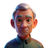 beautiful minimalist Portrait of an elderly man with deep wrinkles and a thoughtful expression, illuminated by a single overhead spotlight, in a chiaroscuro style 4K png