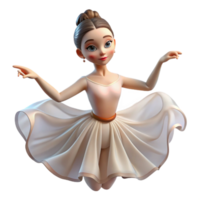serene creative Portrait of a graceful ballerina with flowing tulle and a serene expression, lit by stage lighting, in an art nouveau style genuine png