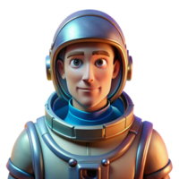 vibrant creative Portrait of an astronaut in a spacesuit, lit by the glow of a distant planet, in a science fiction style 4K png