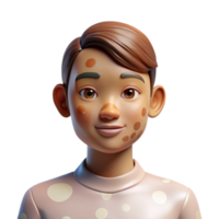 serene abstract Portrait of a person with vitiligo, highlighting the unique skin patterns, lit by soft, diffused light, in a naturalistic style detailed png