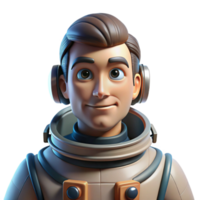 elegant vintage Portrait of a stoic astronaut in a spacesuit, low-key lighting, science fiction art style premium png