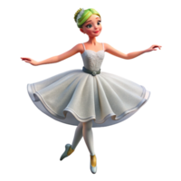 elegant artistic Portrait of an elegant ballerina in a flowing tutu, soft stage lighting, Impressionist painting style 4K png