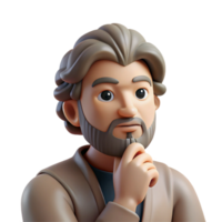 beautiful traditional Portrait of a contemplative philosopher with a thoughtful expression, soft window light, classical painting style exclusive png